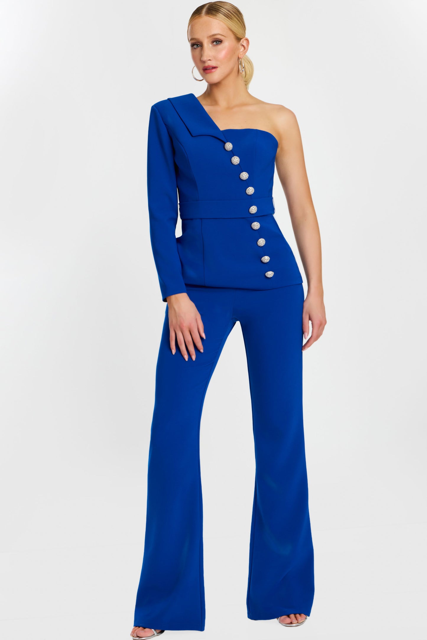 Jovani One Shoulder Button Pansuit 47234