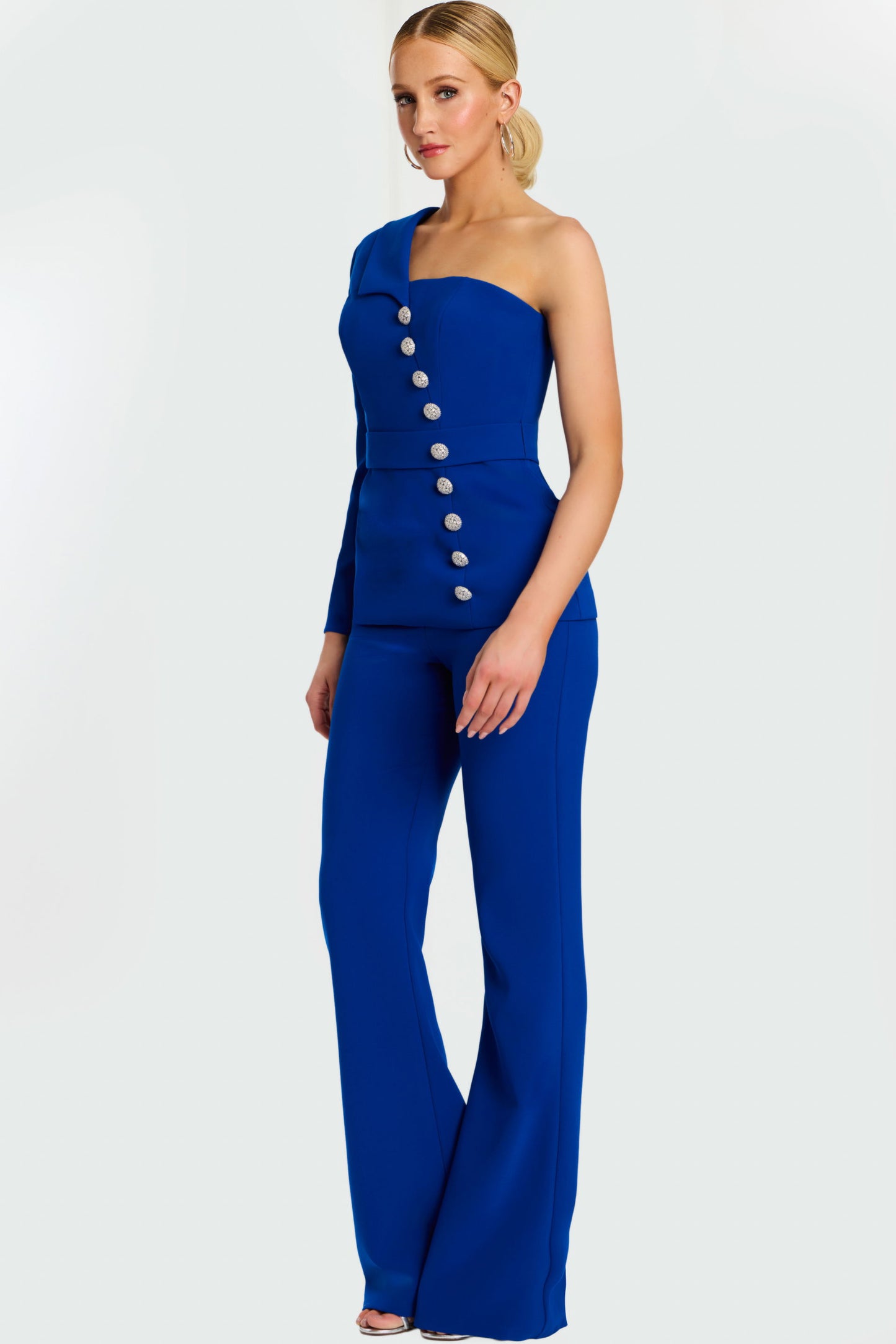 Jovani One Shoulder Button Pansuit 47234