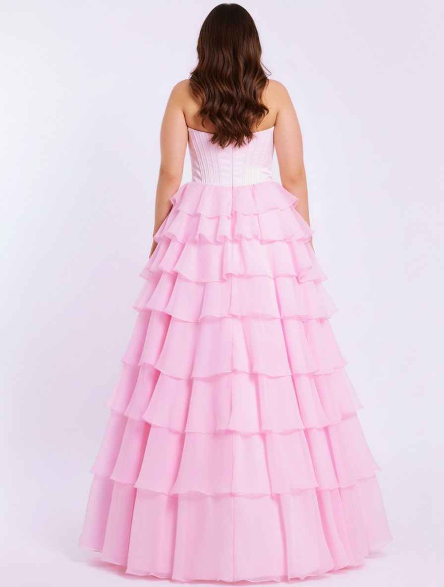 Jovani Tiered Ruffle Ball Gown 47762