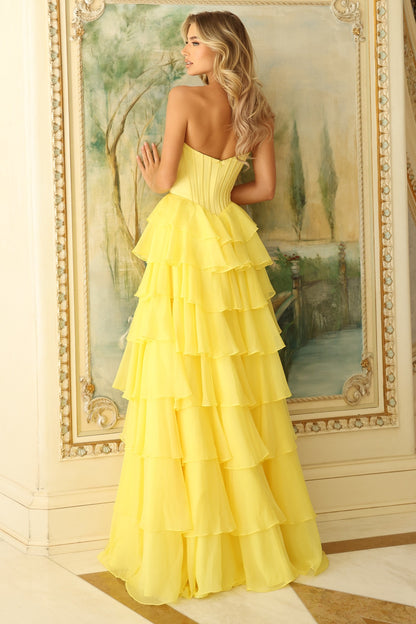 Jovani Tiered Ruffle Ball Gown 47762