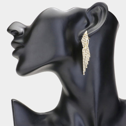 Pave Fringe Evening Earrings