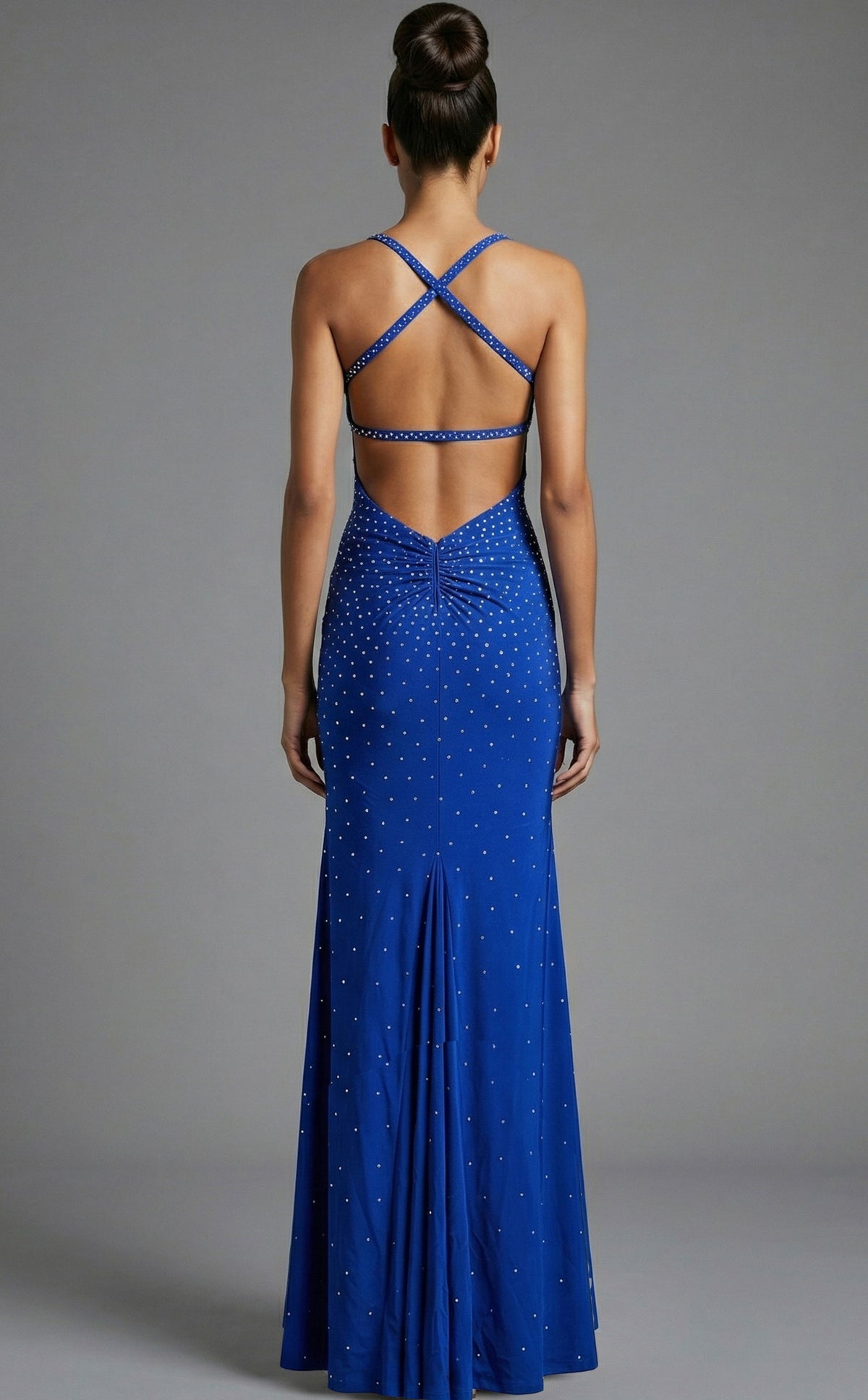 Jovani Rhinestone Jersey Prom Dress 48070