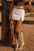 Rodeo Nights Stretchy Denim Skirt