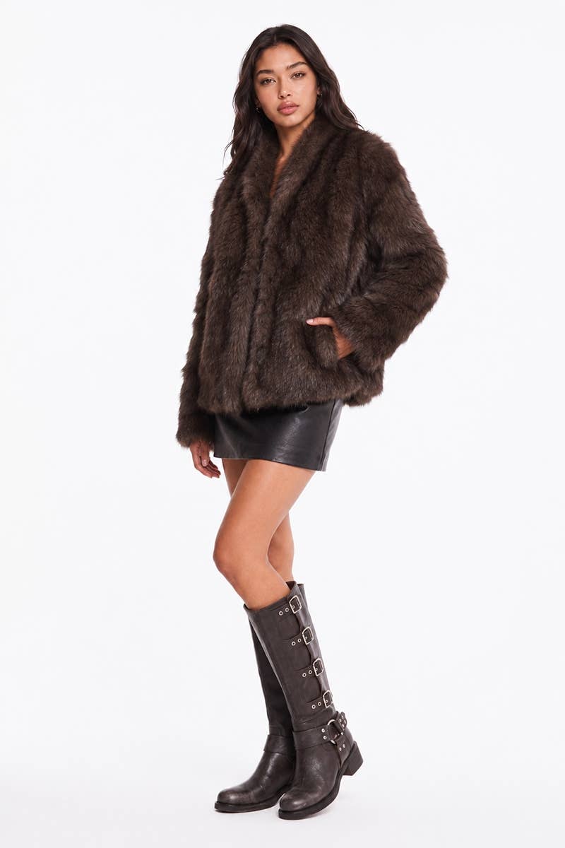 CHIC PLUSH FUR JACKET