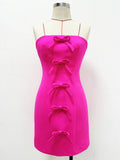 DR290Y Chic Fuchsia Bow Tube Dress - Women’s Fashion: Fushcia / English / M