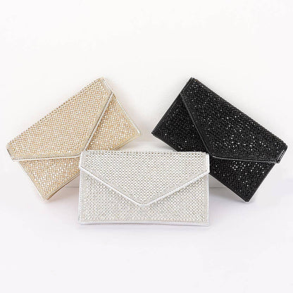 Rhinestone Envelope Clutch