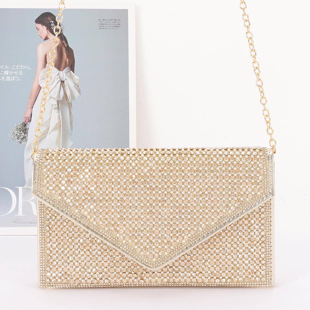 Rhinestone Envelope Clutch