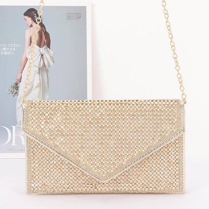 Rhinestone Envelope Clutch