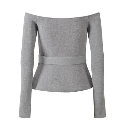 Colette Off Shoulder Peplum Sweater
