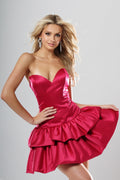 Short Sweet Satin Bubble Layer Dress