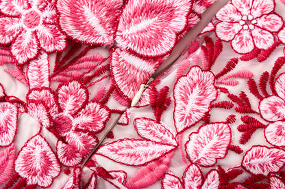 PS19 3D Floral Embroidered Strapless Mini Dress 2026