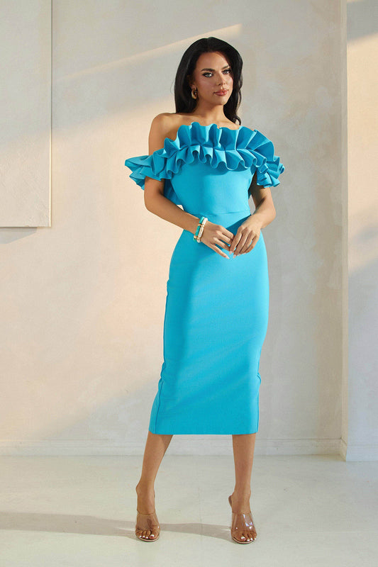 Sia Off Shoulder Bandage Midi