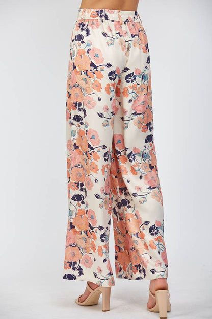 Poppy Satin Wide Leg Pant