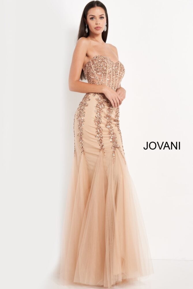 Jovani Embellished Corset Mermaid Gown 5908