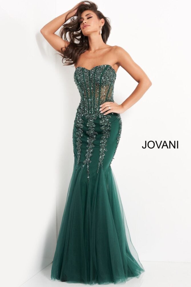 Jovani Embellished Corset Mermaid Gown 5908