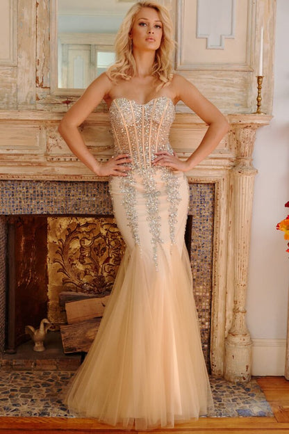 Jovani Embellished Corset Mermaid Gown 5908