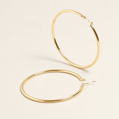 14K Gold Dipped 60mm Hoop