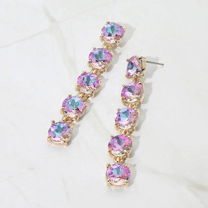 Iridescent Round Drop Earring