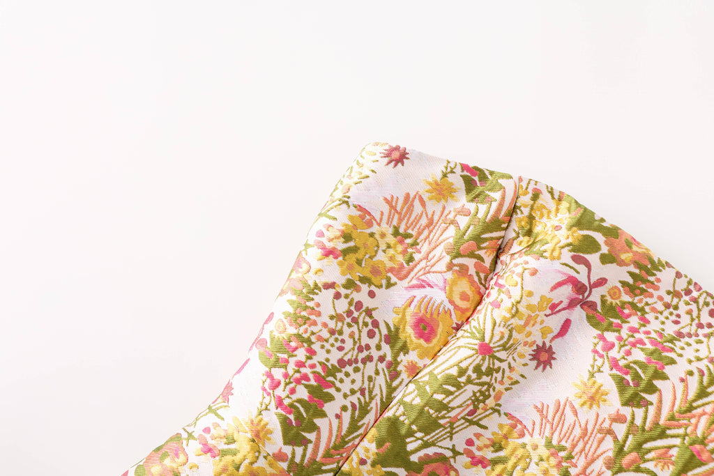 Jacquard Strapless Mini Dress Floral Design Chic
