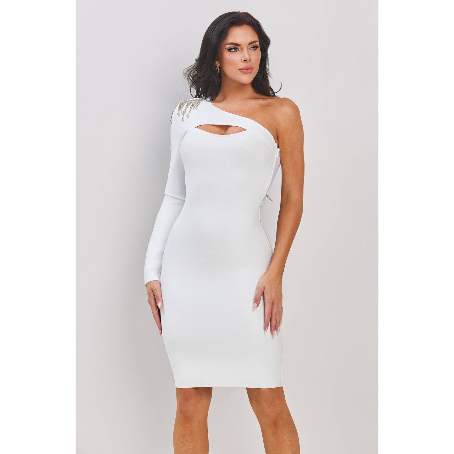 Becca One Sleeve Bandage Midi