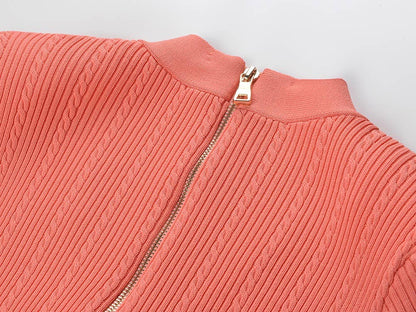 DR483Y V-neck Slim Fit Knitted Dress with Gold Buttons
