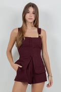 Metal Trim Tweed short set