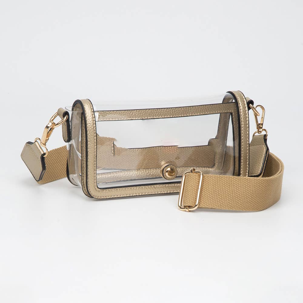 Transparent Flap Crossbody Bag