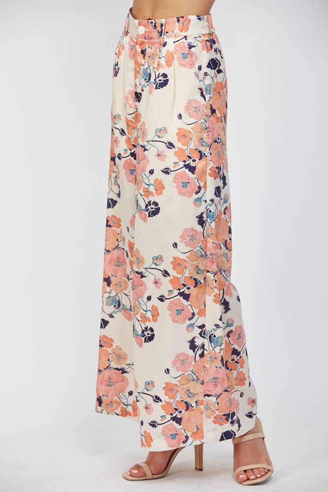 Poppy Satin Wide Leg Pant