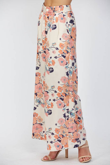 Poppy Satin Wide Leg Pant