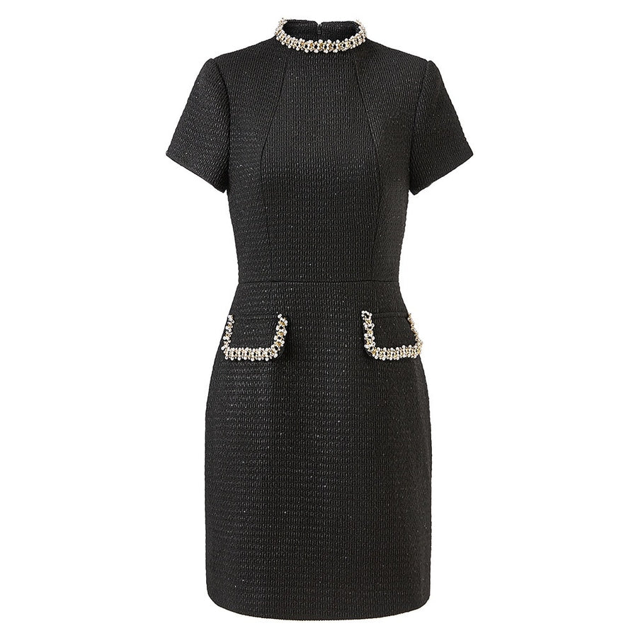 Adina Tweed Beaded Dress