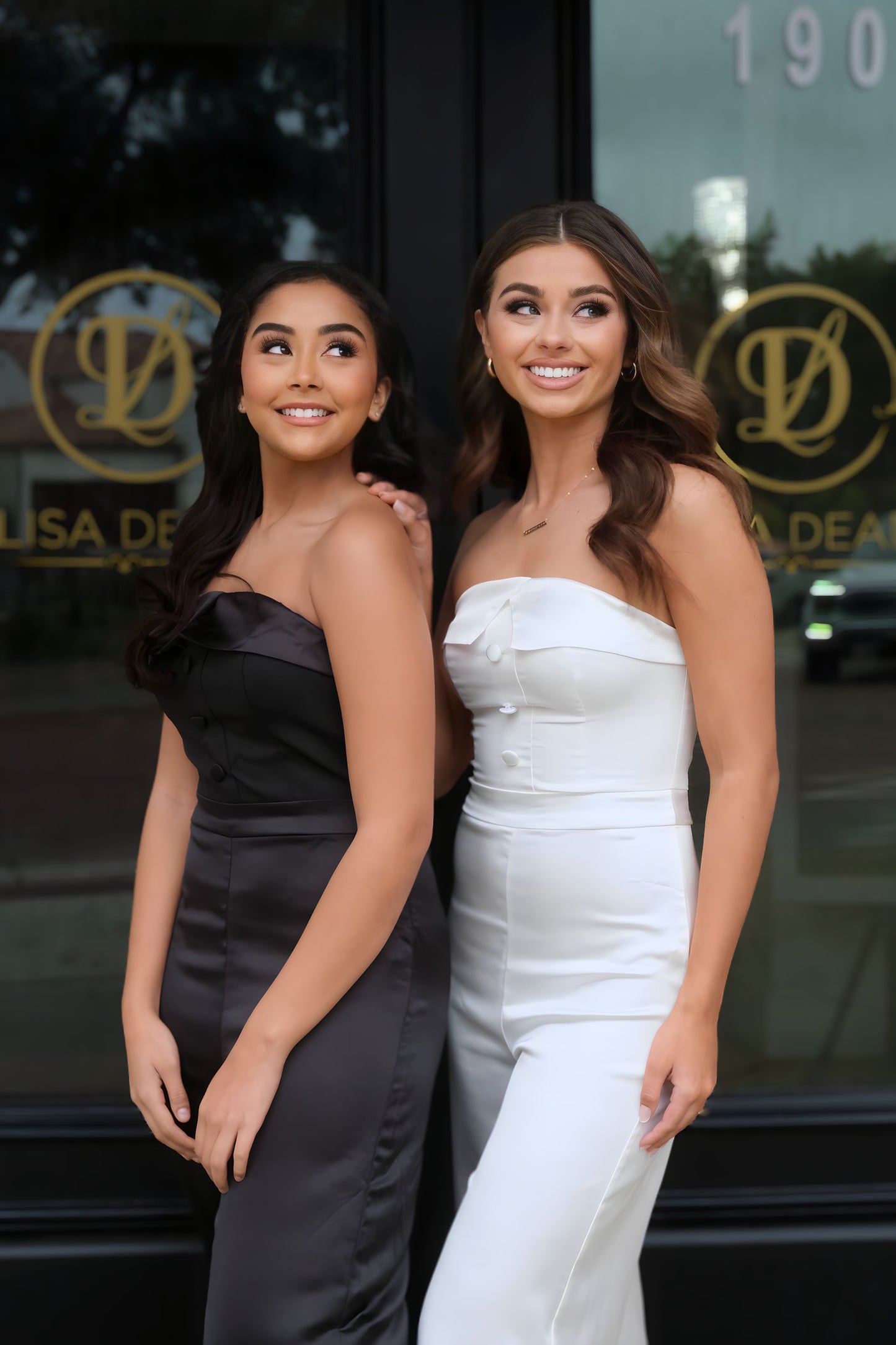 Satin Strapless Tux Jumpsuit