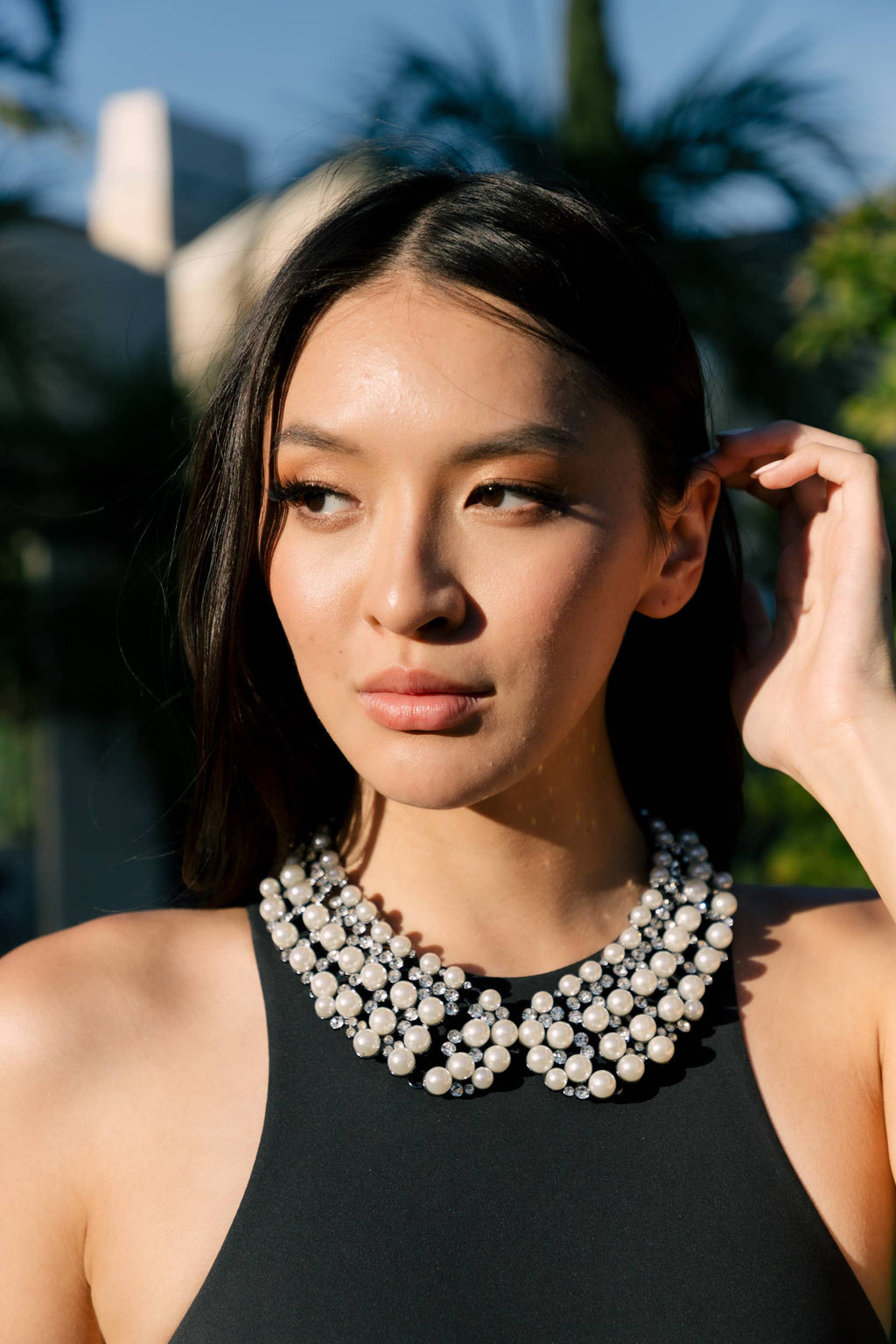 Diana Statement Necklace - White