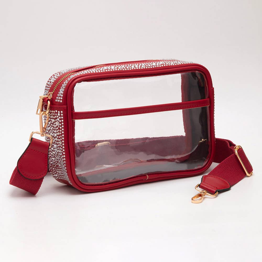 Rhinestone Studded Clear Bag