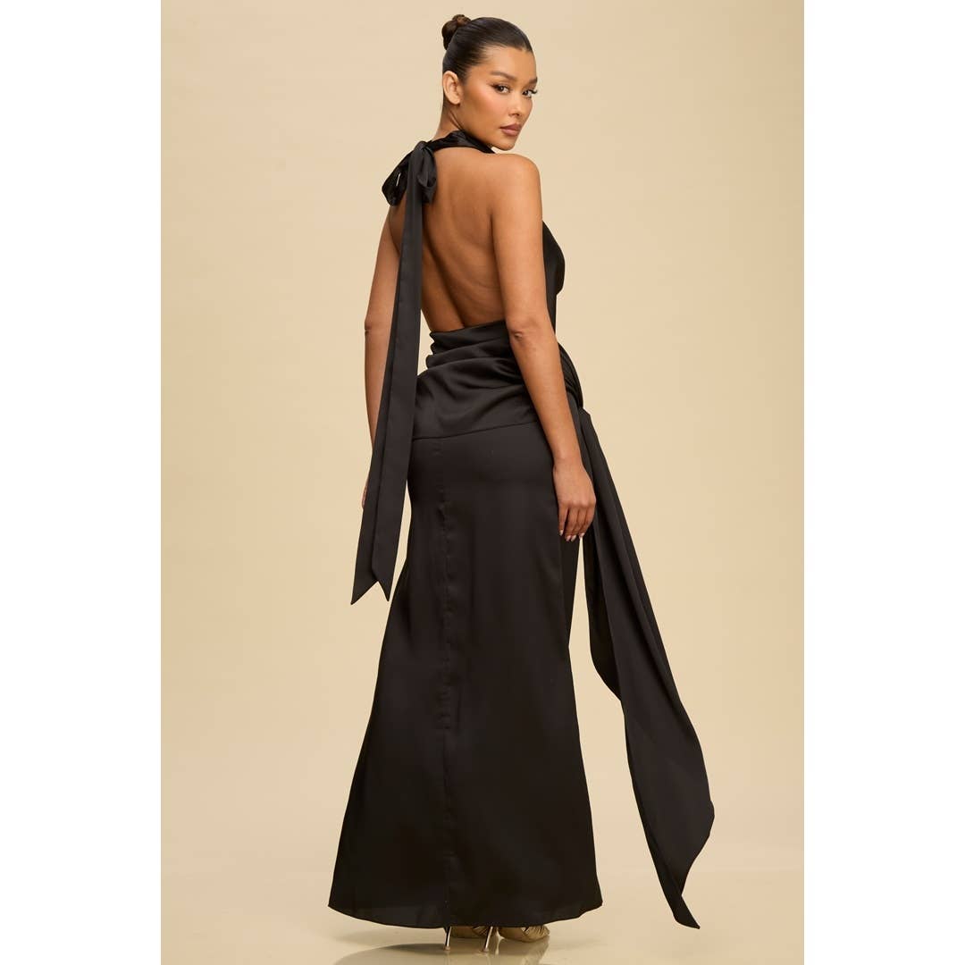DRAPED MAXI DRESS
