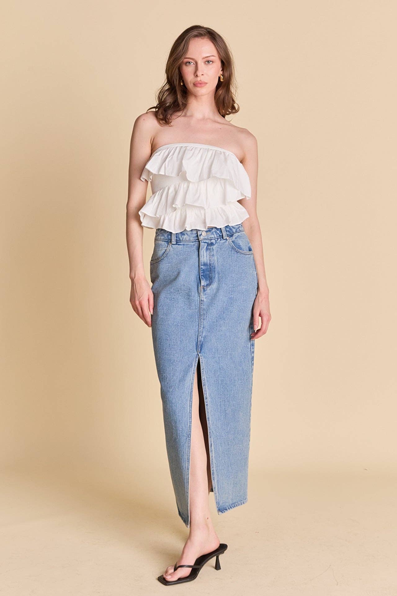 Mimi Mixed Media Tube Top