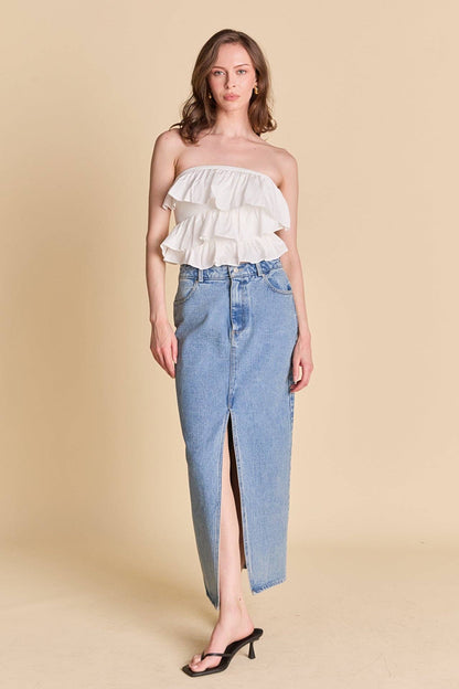 Mimi Mixed Media Tube Top