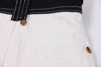 DR038 Short-sleeved Dress With Gold Buttons