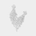 Rhinestone Pave Fringed Earrings