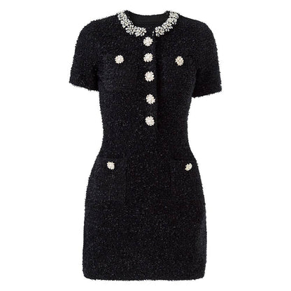 Rina Beaded Tweed Dress