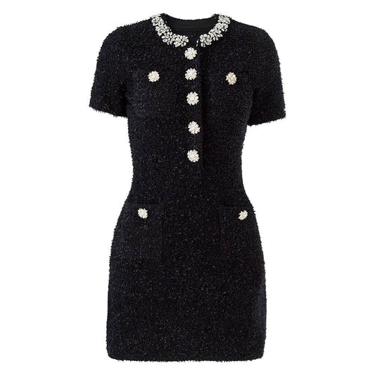 Rina Beaded Tweed Dress