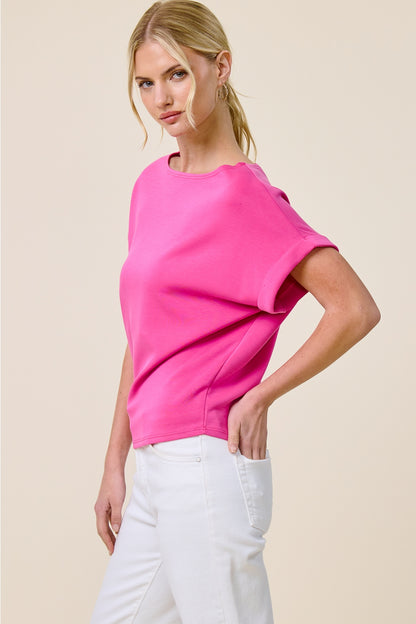 Lauren Scuba Dolman Top