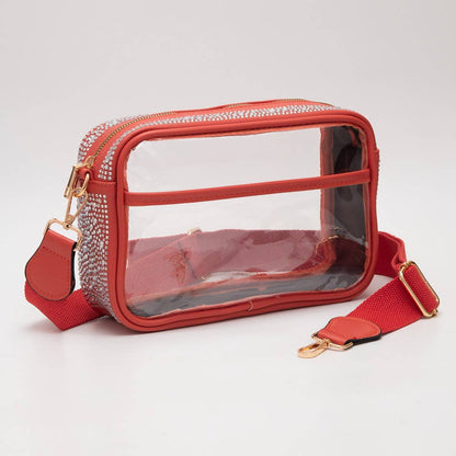 Rhinestone Studded Clear Bag