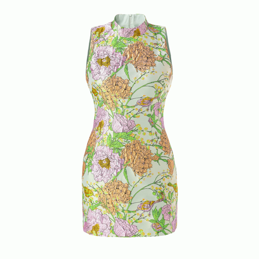 PS6 2026 Jacquard Embroidered Sleeveless Mini Dress New