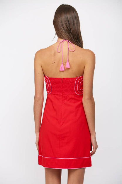 Abigail Linen Halter Mini