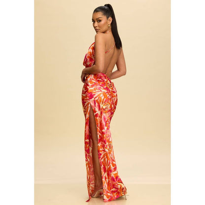 Layana Cowl Satin Maxi