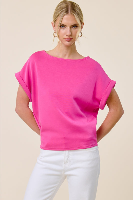 Lauren Scuba Dolman Top