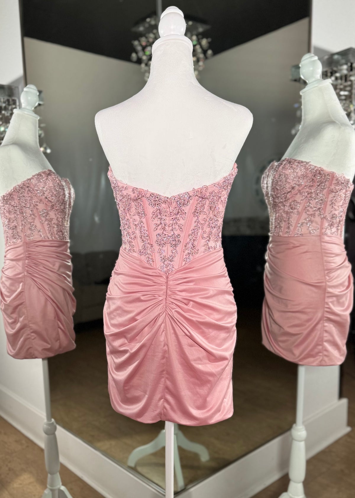 Jovani Corset Pink Fitted Mini 40937