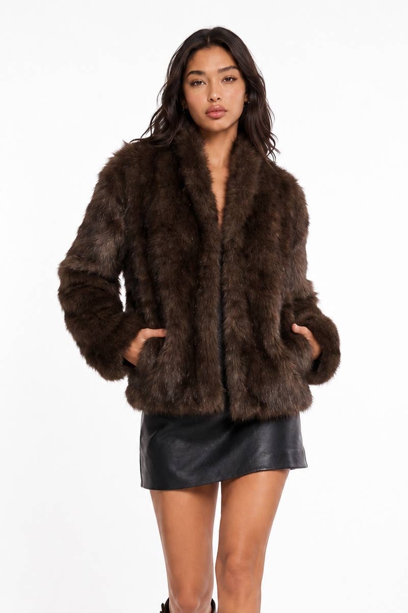 CHIC PLUSH FUR JACKET