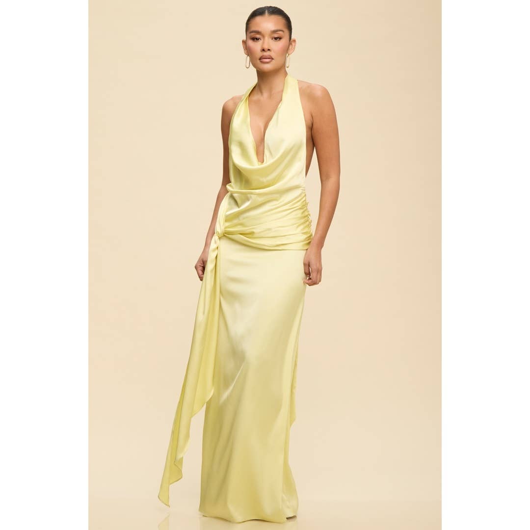 DRAPED MAXI DRESS
