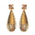 Hammered Gold Statement Earrings
